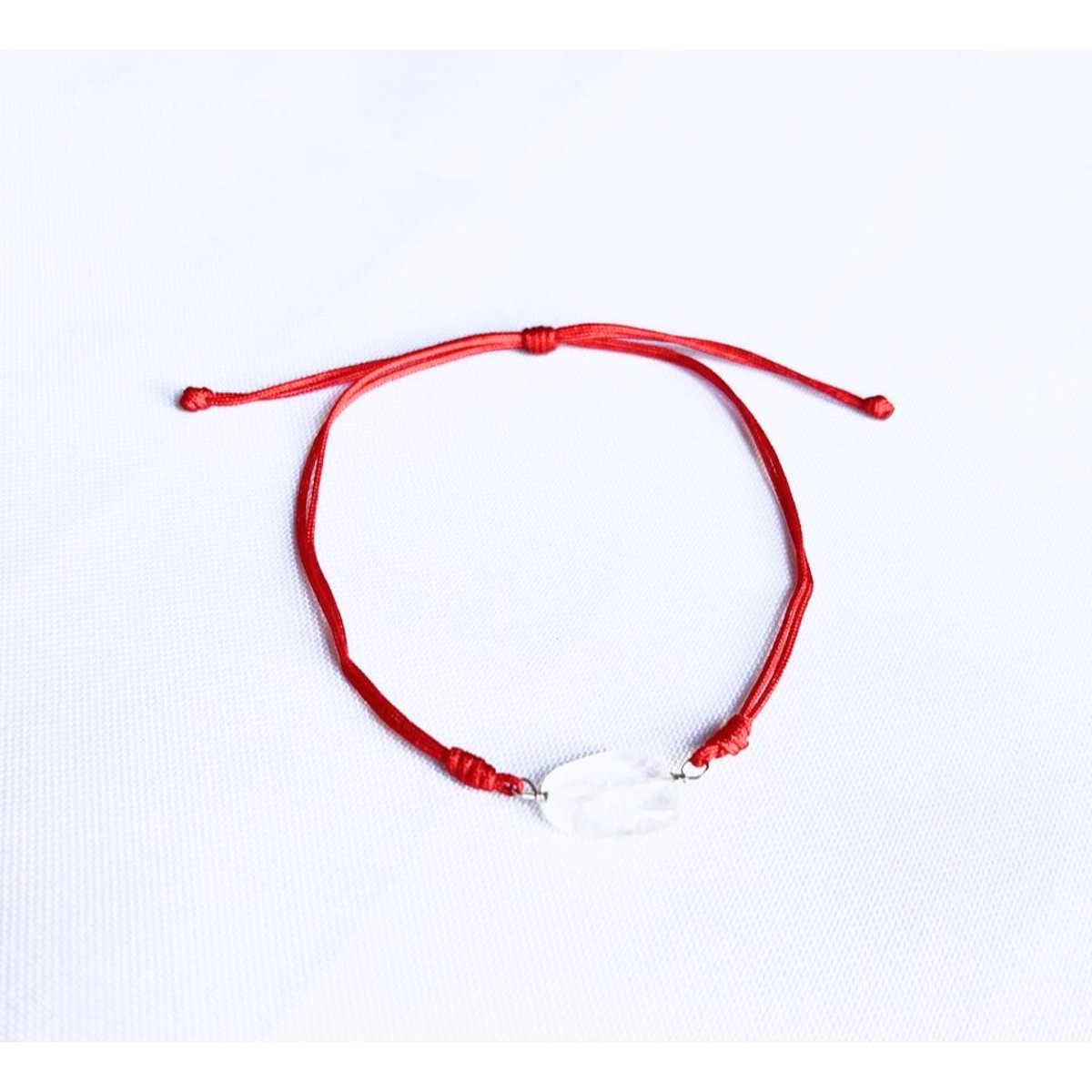 GENERICO - Pulsera Hilo Rojo Piedra Cuarzo Cristal