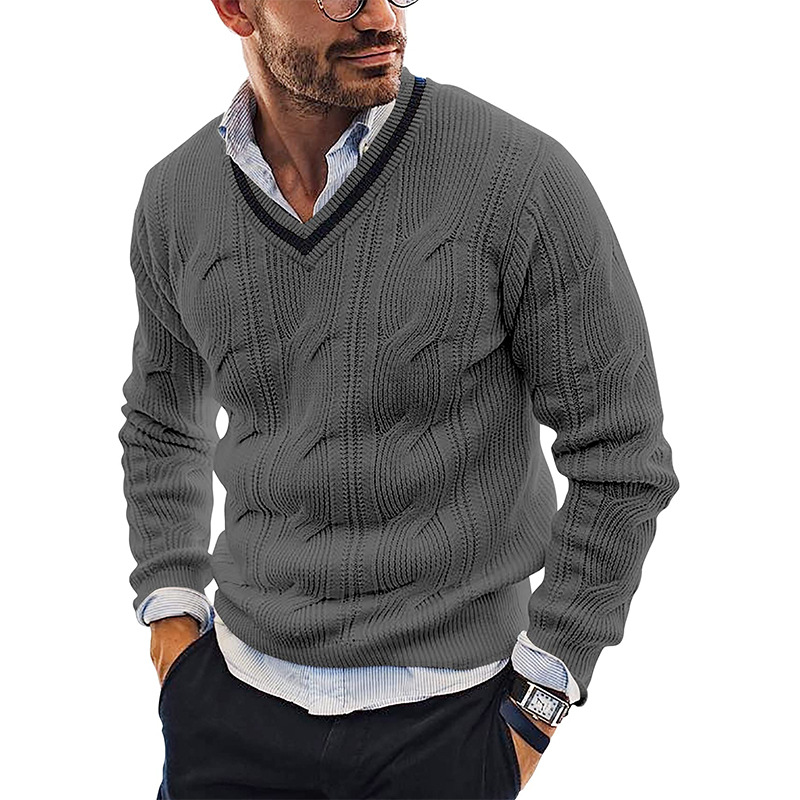 Sueter casual de moda para hombres Gris