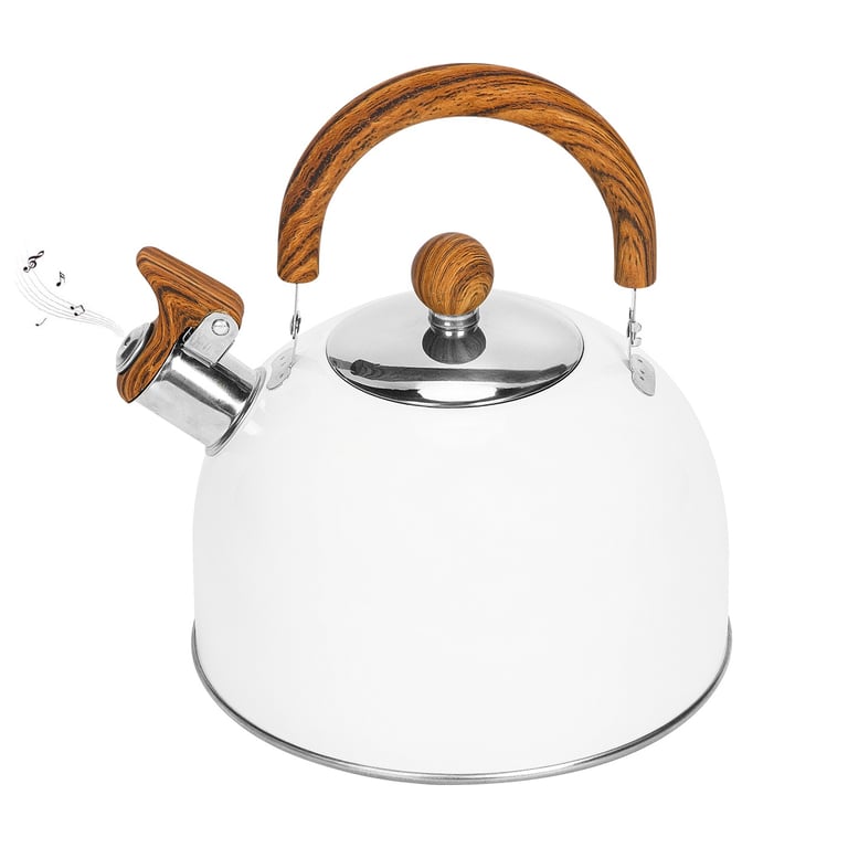 Tetera Silbadora De Acero Inoxidable 2.5L – Para Todas Las Cocinas (inducción, Gas, Vitrocerámica), Color Gris Y Mango Ergonómico