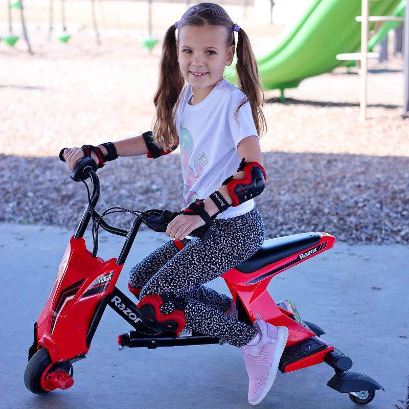 EVERSO Juego De Equipo De Proteccion Bicicleta Para Ninos Rojo falabella