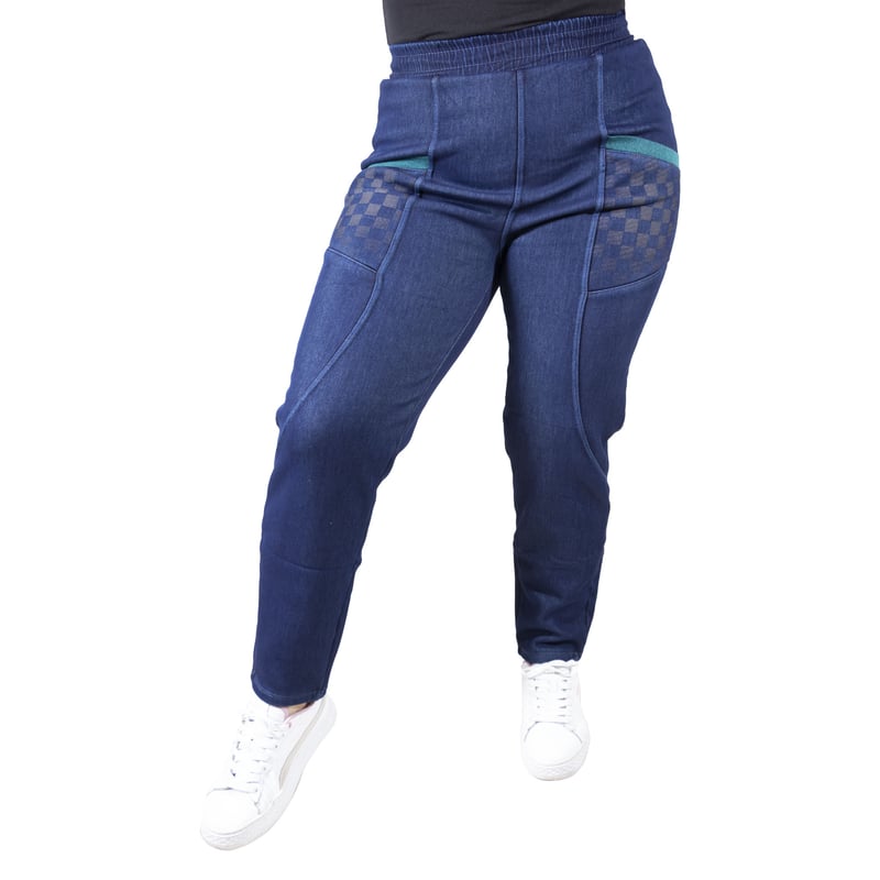 Pack2 Pantalon Calza De Vestir Para Mujer Bolsillos de Cuadros
