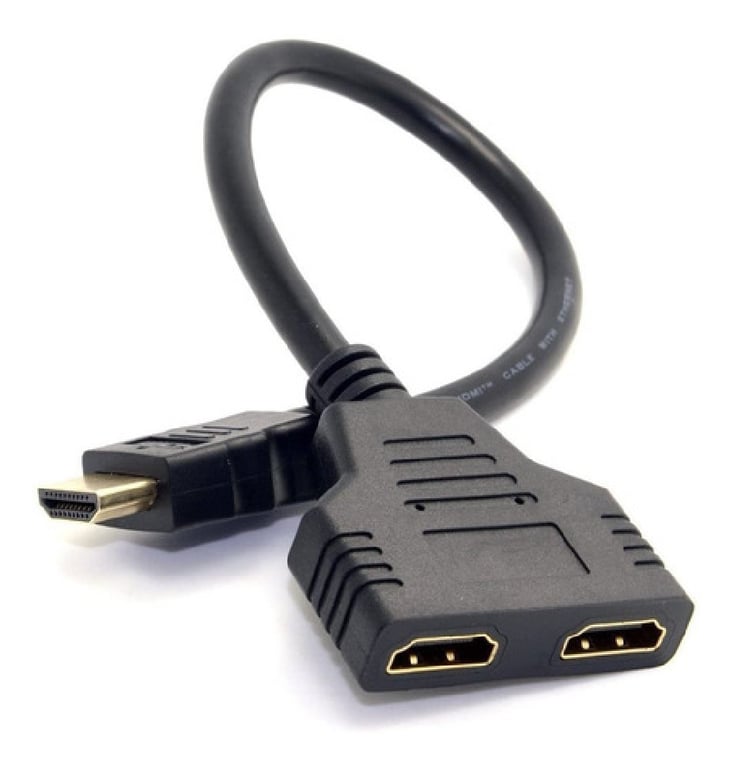 Adaptador Cable Hdmi Macho A Doble Hdmi Hembra 2 Entradas