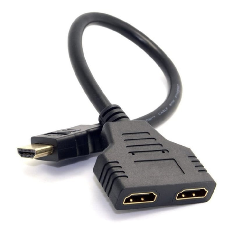 Adaptador Cable Hdmi Macho A Doble Hdmi Hembra 2 Entradas