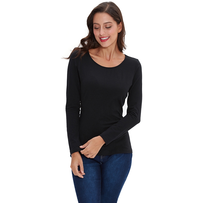 Pack6 Camiseta Polar Bambu Mujer Negro blanco