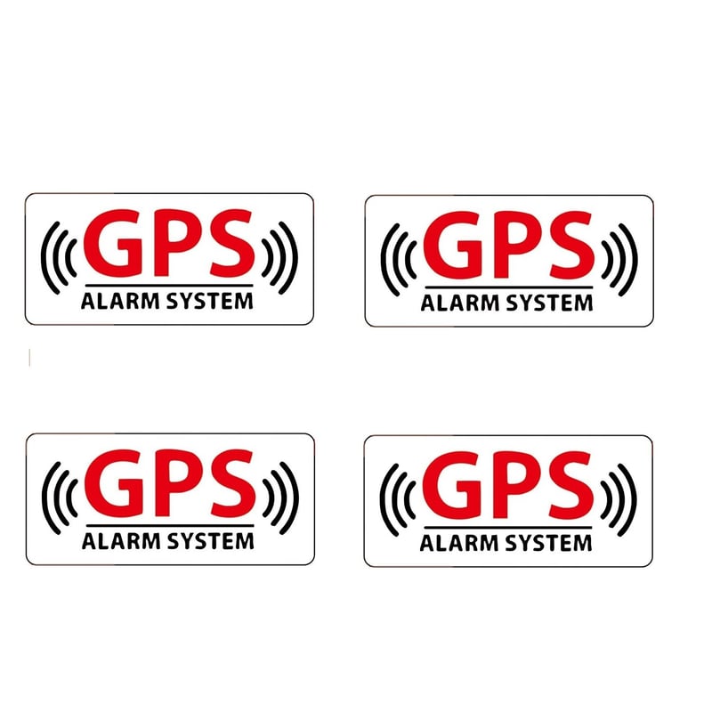 OEM - Set 4 Adhesivos Reflectantes De Advertencia Alarma Gps