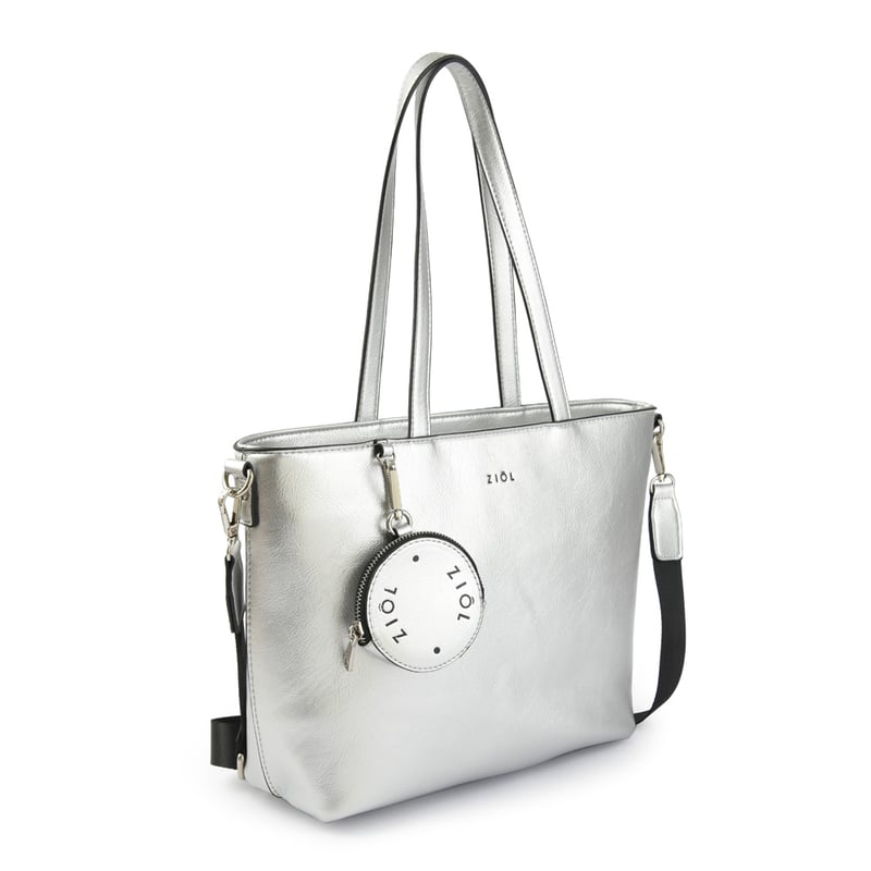 ZIOL Avin Carteras Dos Asas Grande Plateado falabella