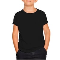 GENERICO Polera Negra Manga Corta Ninos Algodon 100 falabella