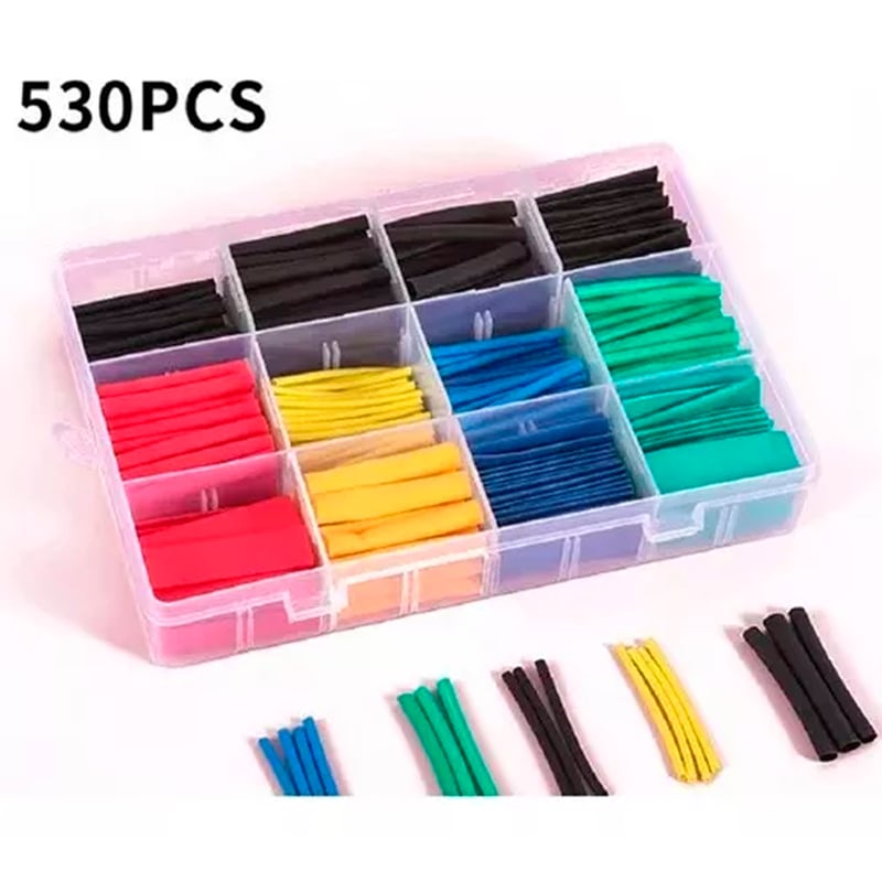 OFERTABKN - Kit Tubos Termoretractil Colores Mixtos 530 Piezas