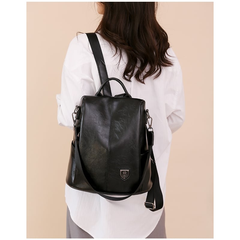 PUREPOWER Mochila Cuero Suave PU Para Mujer Mochilas Escolares falabella