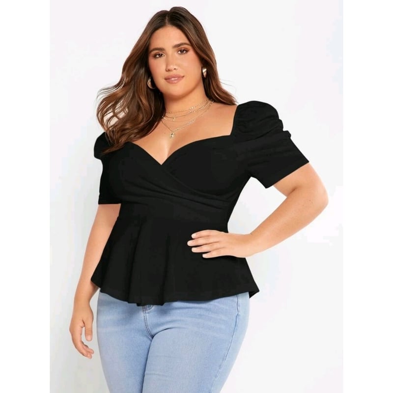 GENERICO BLUSA POLERA CORTE CORAZON CASUAL IDEAL PARA REUNION FIESTA B003 falabella