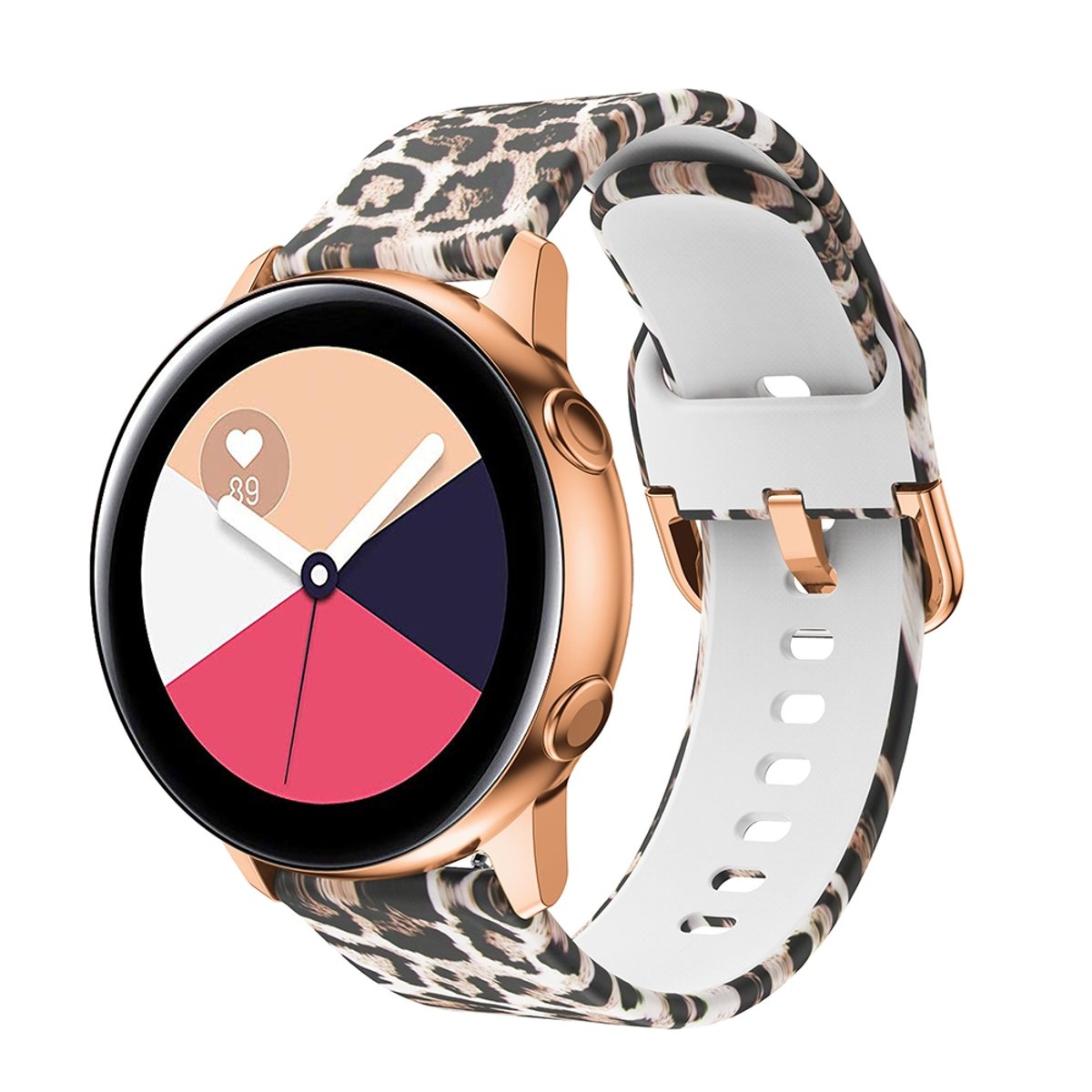 FOXYSMART - Correa Silicona 20mm  Samsung Galaxy Watch Active 2 Leopardo
