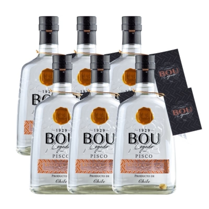 BOU Caja x 6 Pisco Bou Blanco 40º | falabella.com