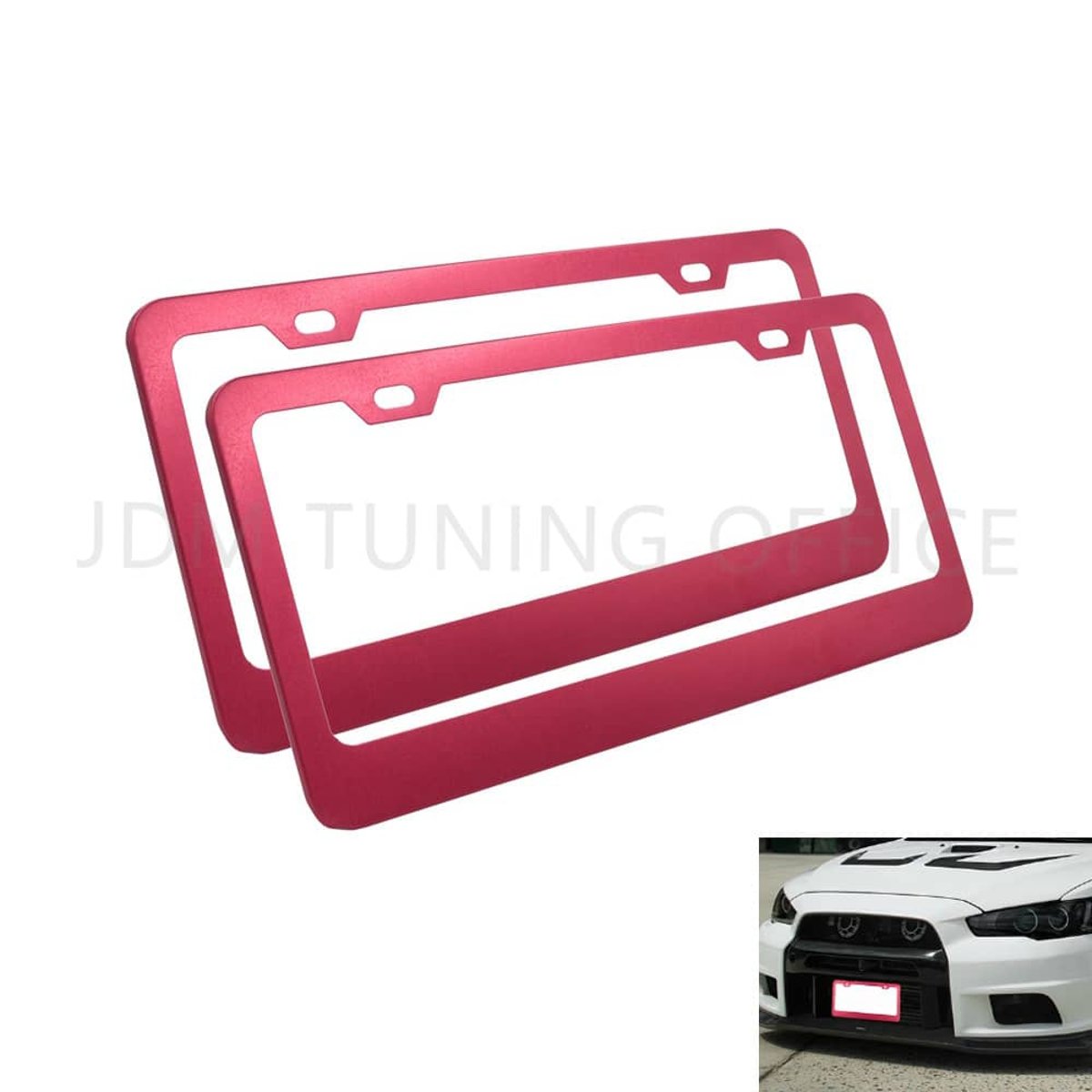 GENERICO - Par de Porta patentes o Marco de placa de matrícula