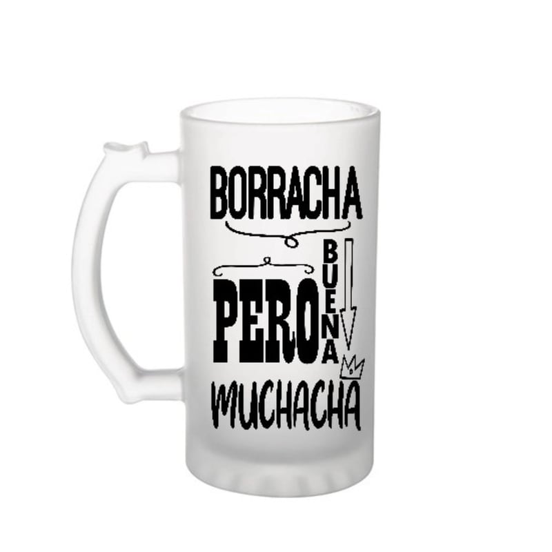 SUBLIM ART - Vaso shopero para cerveza, vidrio empavonado, modelo VSE23, 470 cc.