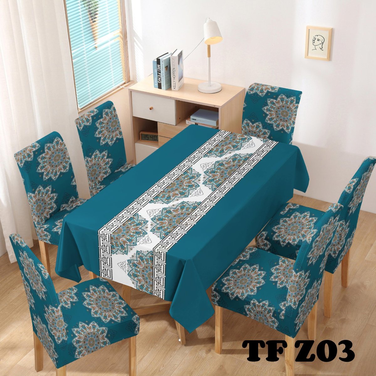 GENERICO - set de mantel impermeables + 6 fundas de sillas