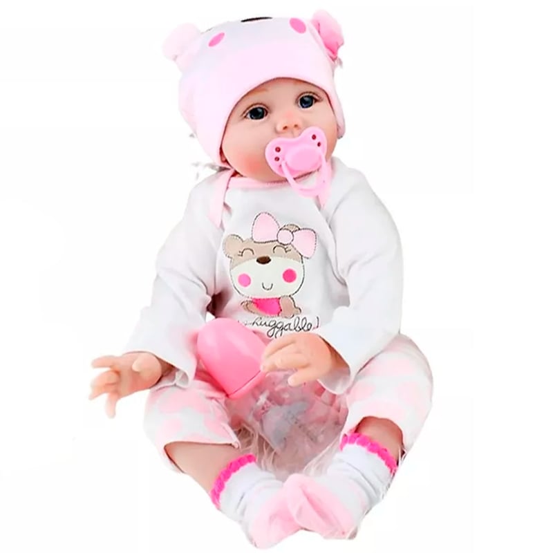 Bebe Reborn Muneca Silicon Suave 55cm Colores
