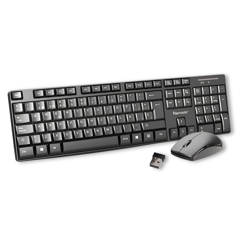 TECMASTER Kit Teclado y Mouse Inalambrico Tecmaster Multimedia 100512 ...