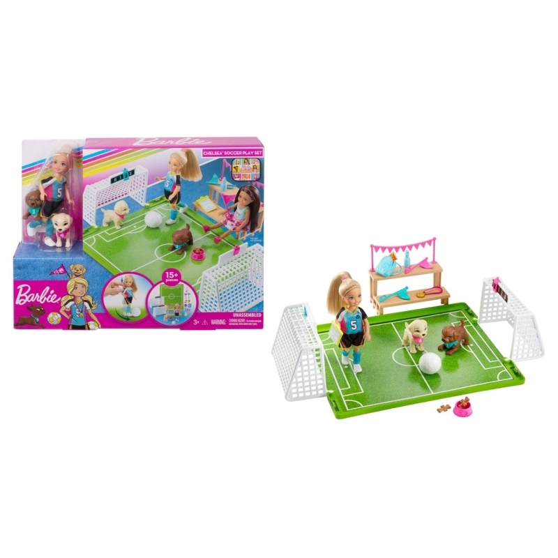 MATTEL MATTEL GHK37 BARBIE DREAMHOUSE ADVENTURES CHELSEA FUTBOL CON falabella