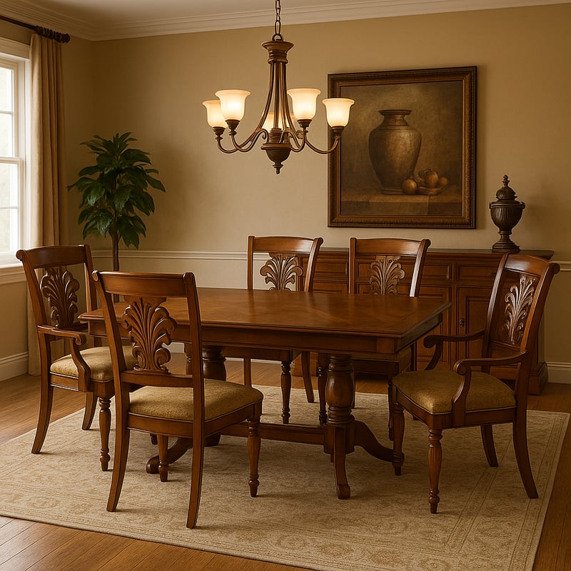 MSA MUEBLES SANTA ANA - Juego de Comedor 4 Sillas + 2 Sitiales London