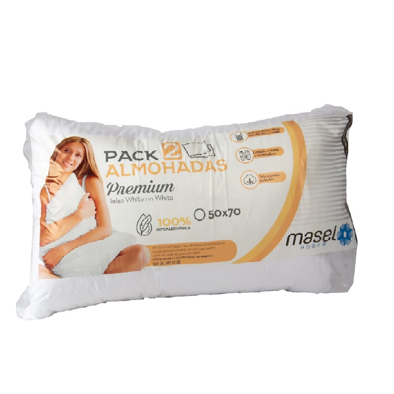 MASEL Set 2 Almohadas 50x70 Premium Microfibra | falabella.com