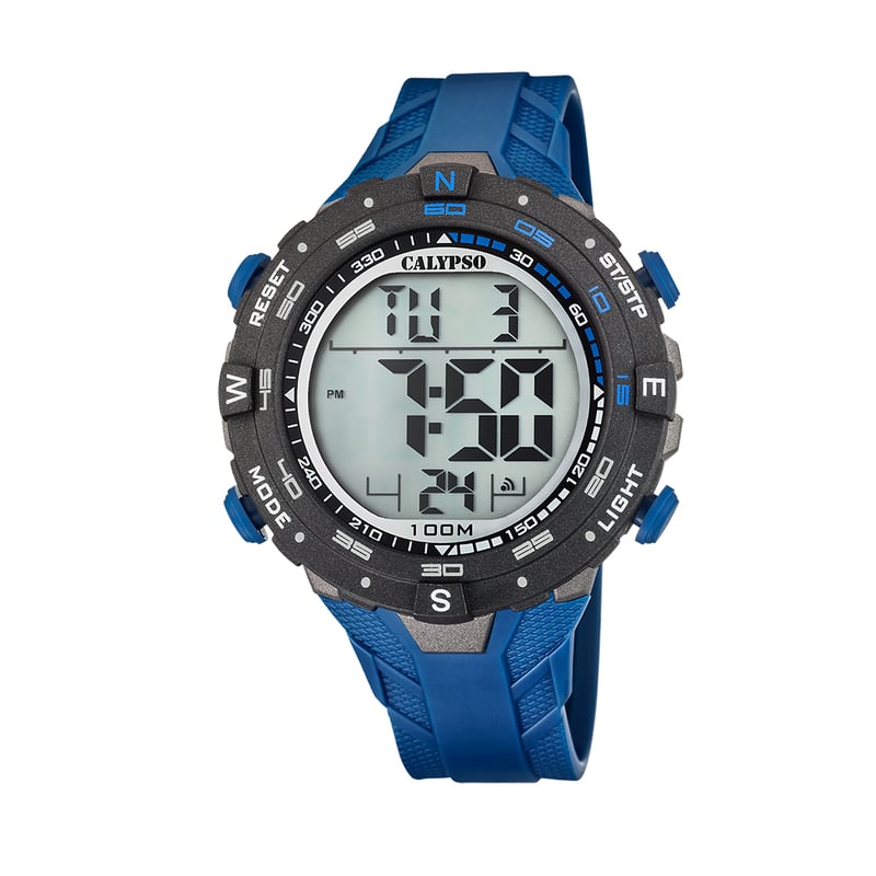 Montre Digitale Chronographe Calypso Pour Homme - Réf. K5809/4 - Bracelet Gris - Neuf Avec étiquettes