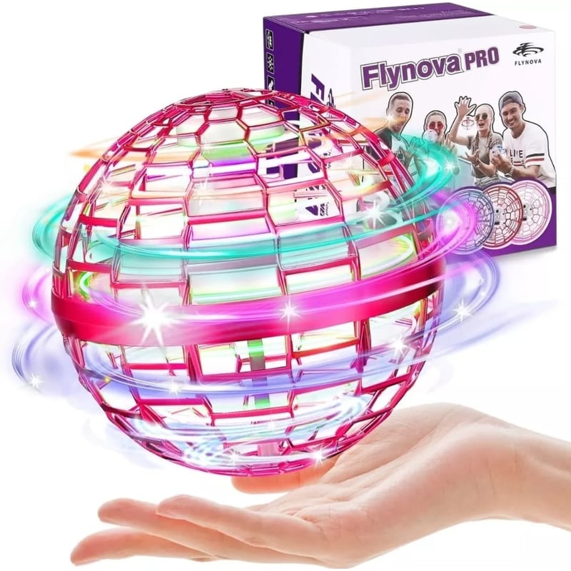Amasawa Flying Ball Con LED Intermitente | Bola Voladora Con Mando A Distancia Y Sensor De Mano | Juguete De Exterior E Interior Para Niños Y Adultos | Recargable Por USB