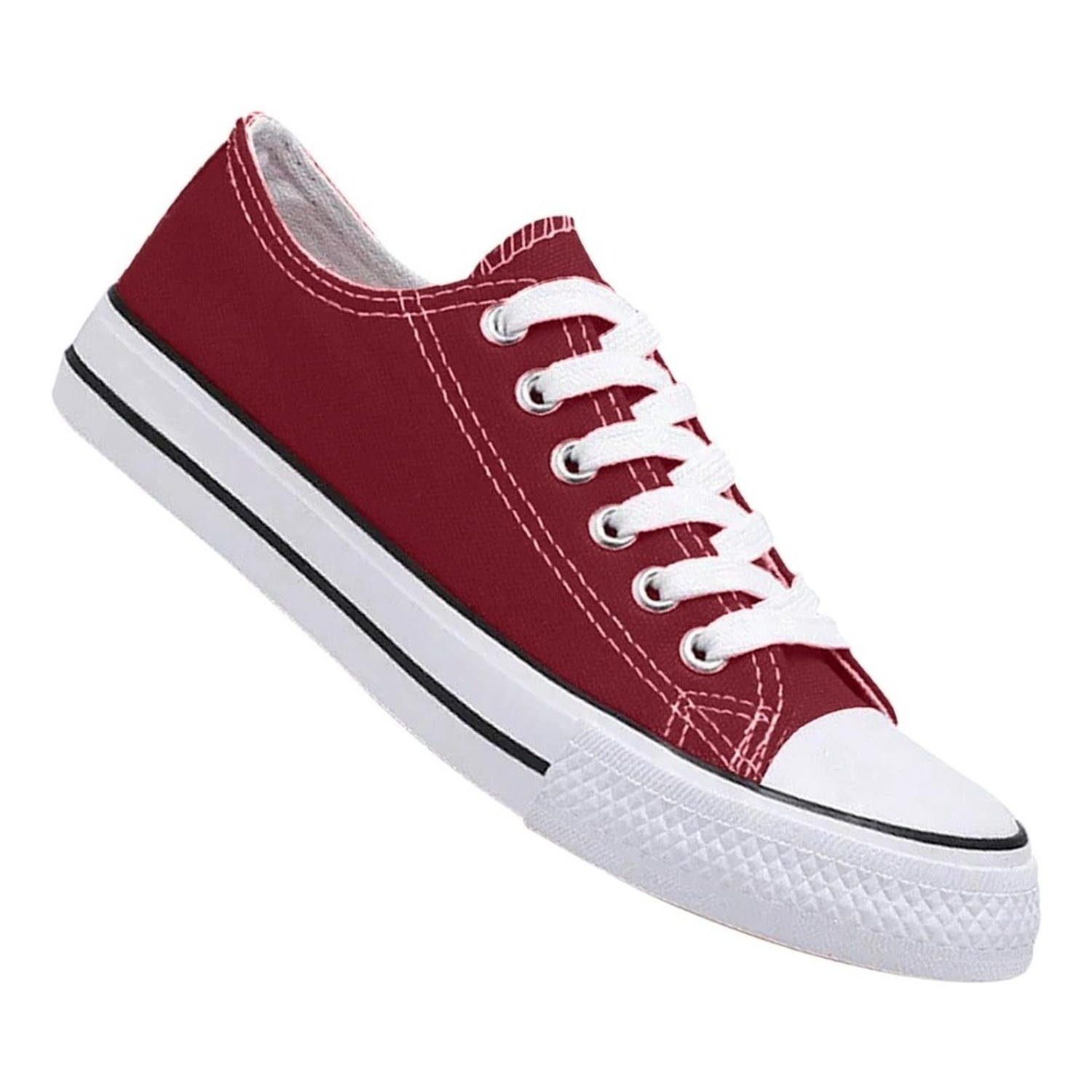GENERICO Zapatilla Urbana De Lona Unisex Casual Burdeo 7087 falabella