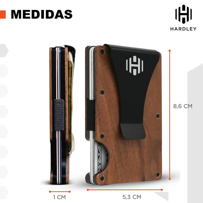 HARDLEY Billetera Tarjetero Hombre Hardley Proteccion Rfid Clip falabella