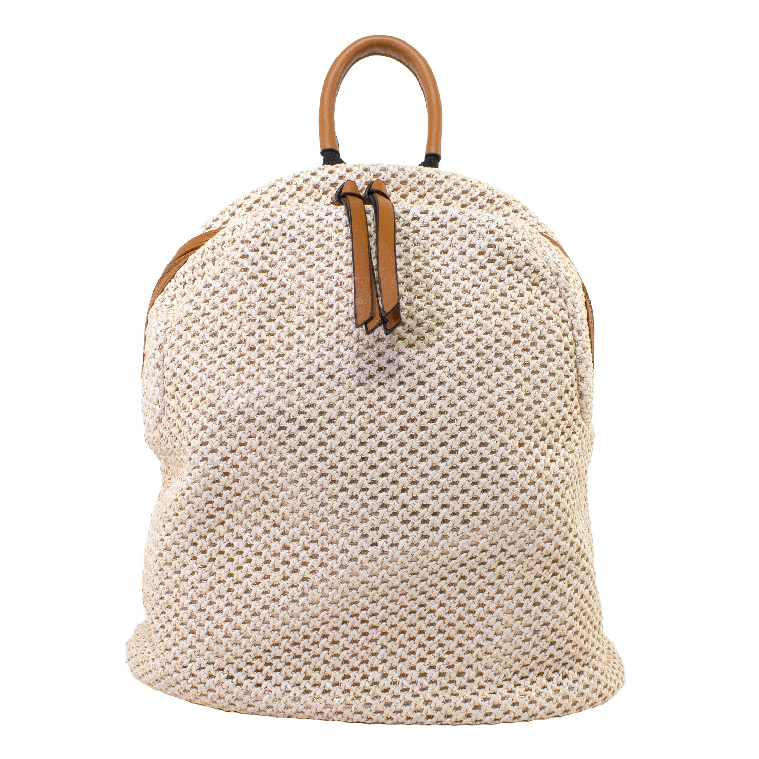 Mochila full rafia para mujer cafe