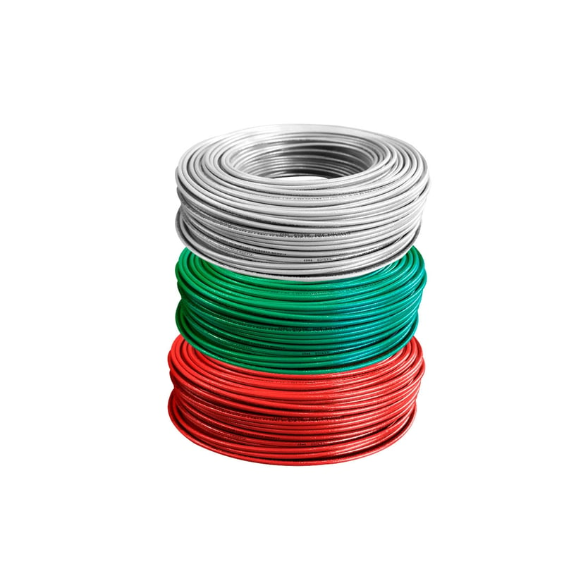 NACIONAL - Pack 3 Rollos Cables Thhn 14 Awg 100mts Certificado Sec