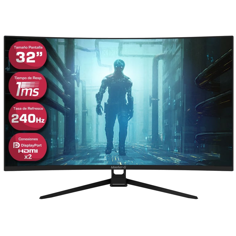 MASTER G Monitor Gamer Curvo Led 32