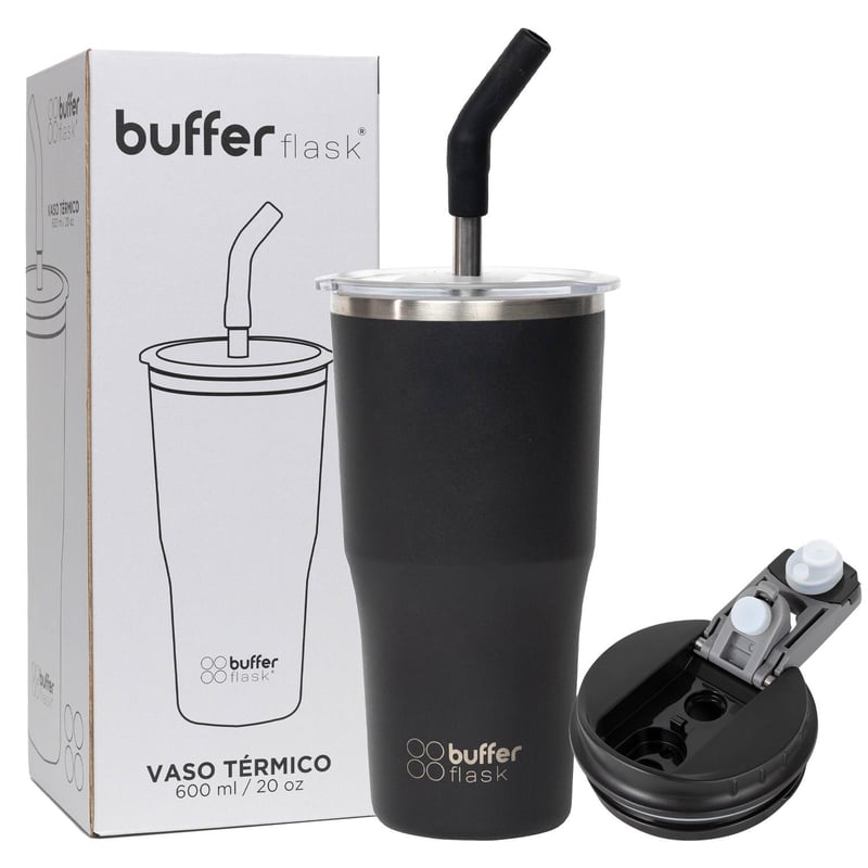 BUFFER FLASK Termo CafeMug Buffer Vaso Termico600ml Sellable - Negro ...