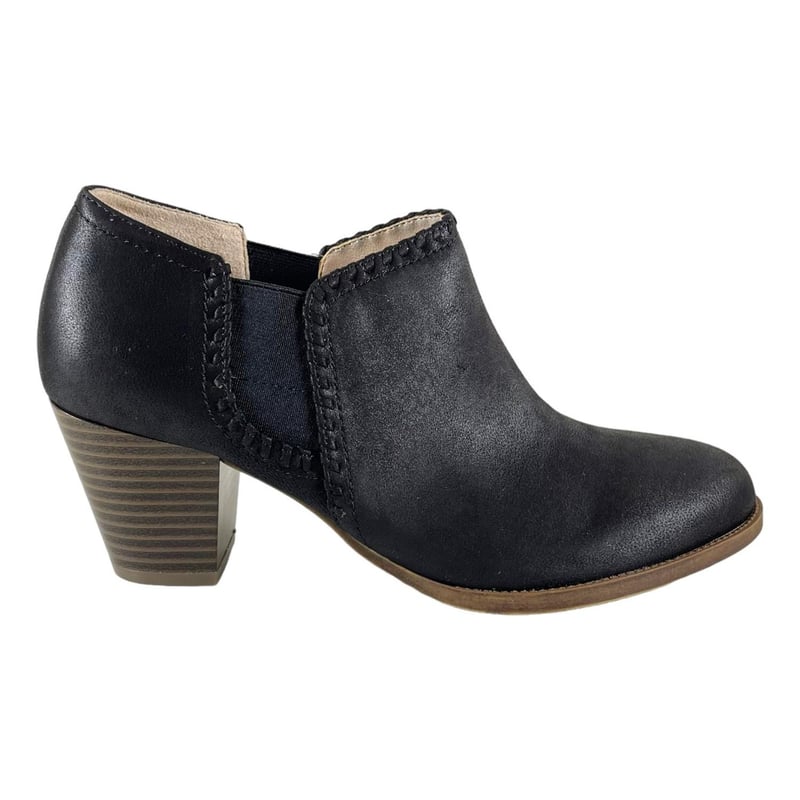 Bottines Life Stride Simili Daim Gris Frêne - Taille US 8.5 M, Talon Haut, Fermeture Zip, Occasion
