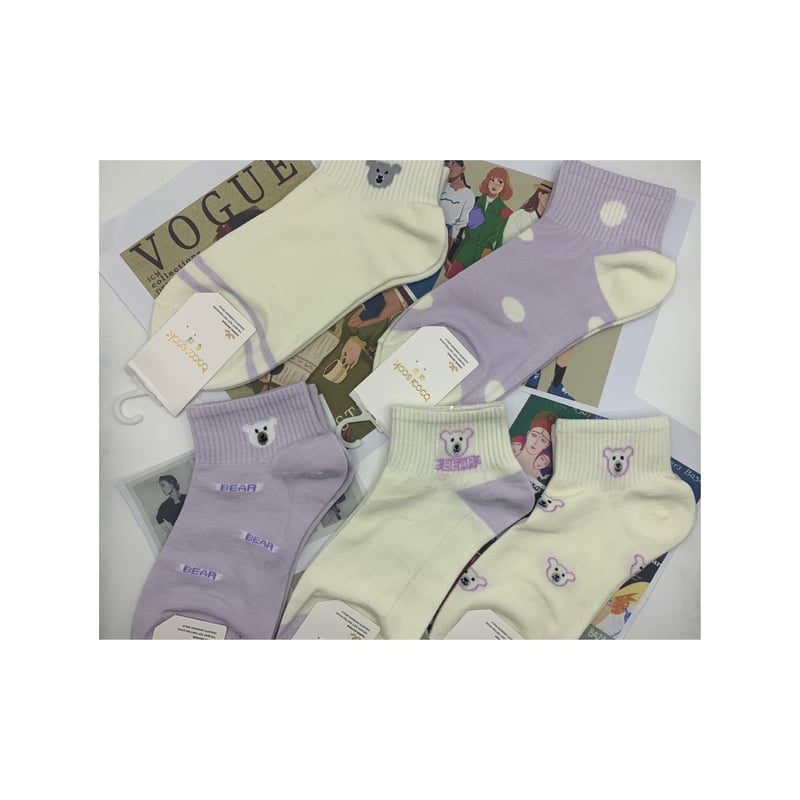 GENERICO - Pack 10 Pares De Calcetines Algodón Con Diseños Mujer
