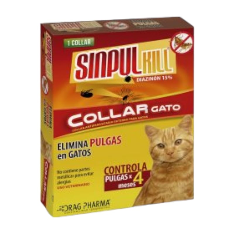 DRAG PHARMA - Collar Pulgas y Garrapatas Gatos