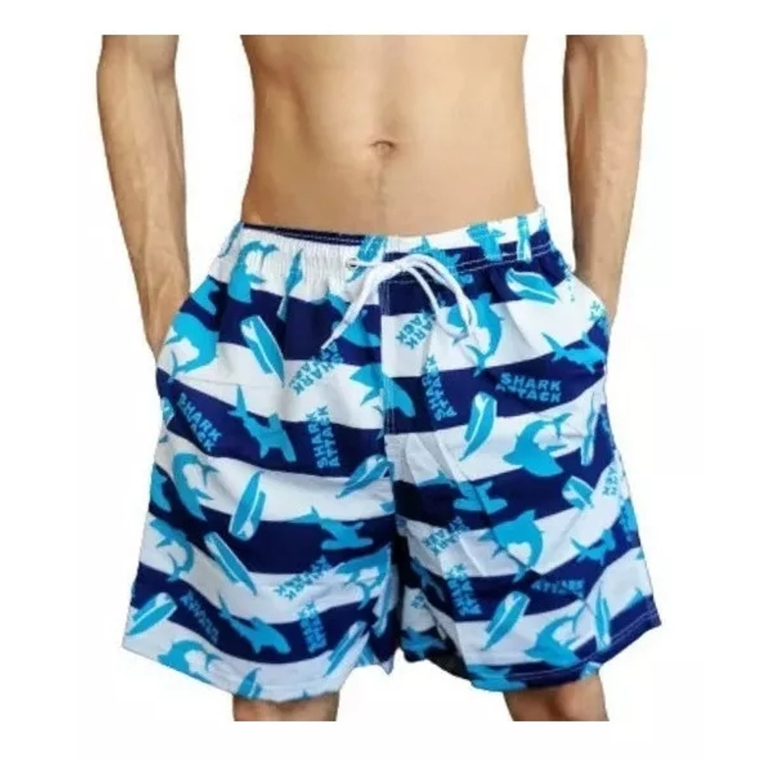 Traje De Bano De Secado Rapido Hombre Pantalones Con Forro y Malla