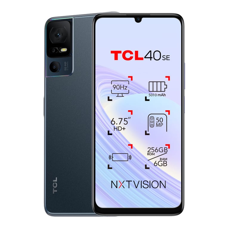 TCL Smartphone TCL 40SE 256GB 6GB RAM Dark Gray | falabella.com