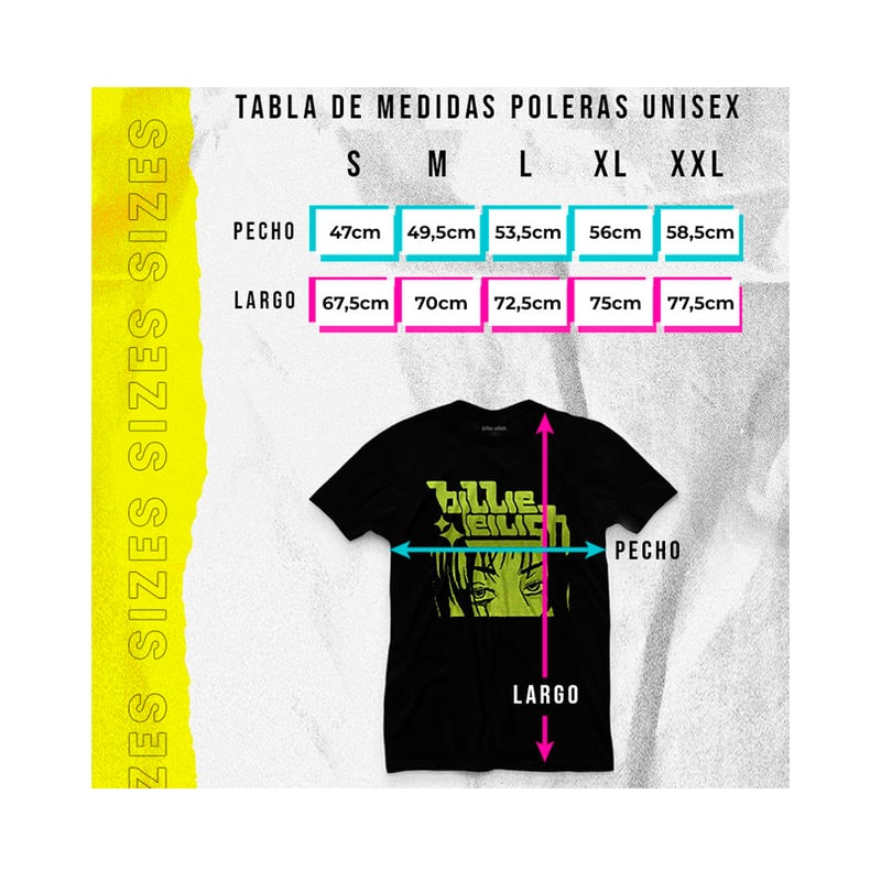Polera original de Billie Eilish color negro