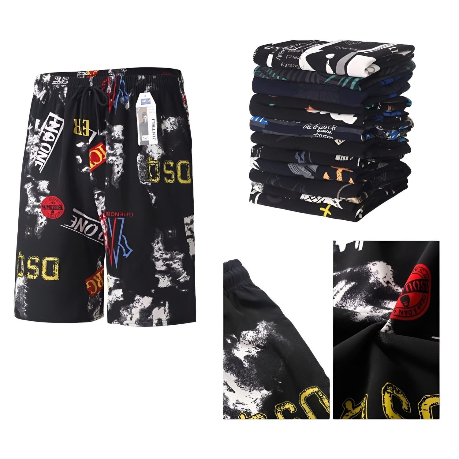 GENERICO Pack 3 Shorts Hombre Estampados. Secado Rapido falabella