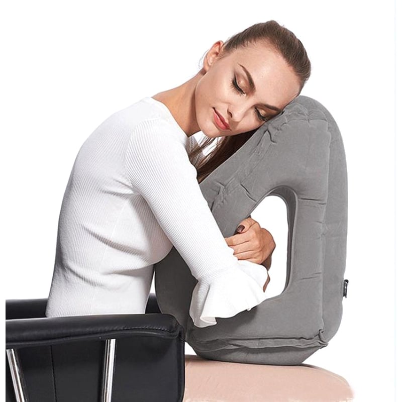 SONEC Cojin Inflable Avion Almohada Descanso De Cabeza Para Viaje Con Bolso falabella