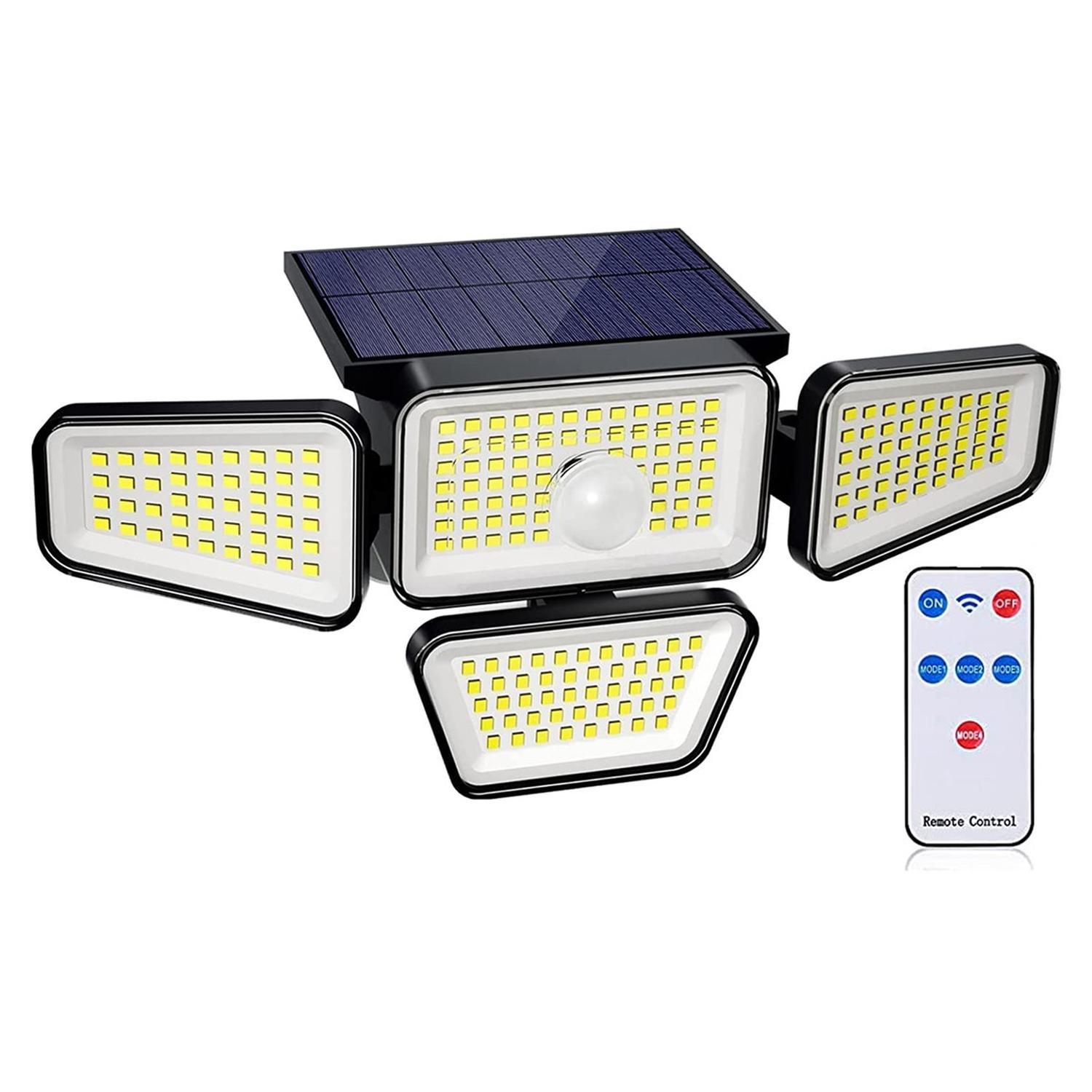 Foco Solar Exterior LED 100W - Impermeable, Con Control Remoto (pack De 1)