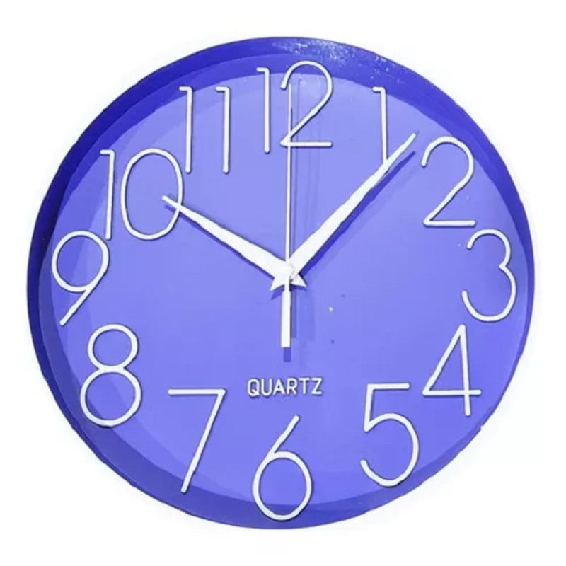 Reloj De Pared 25cm Redondo Mural Decorativo Silencioso 276005 Mora