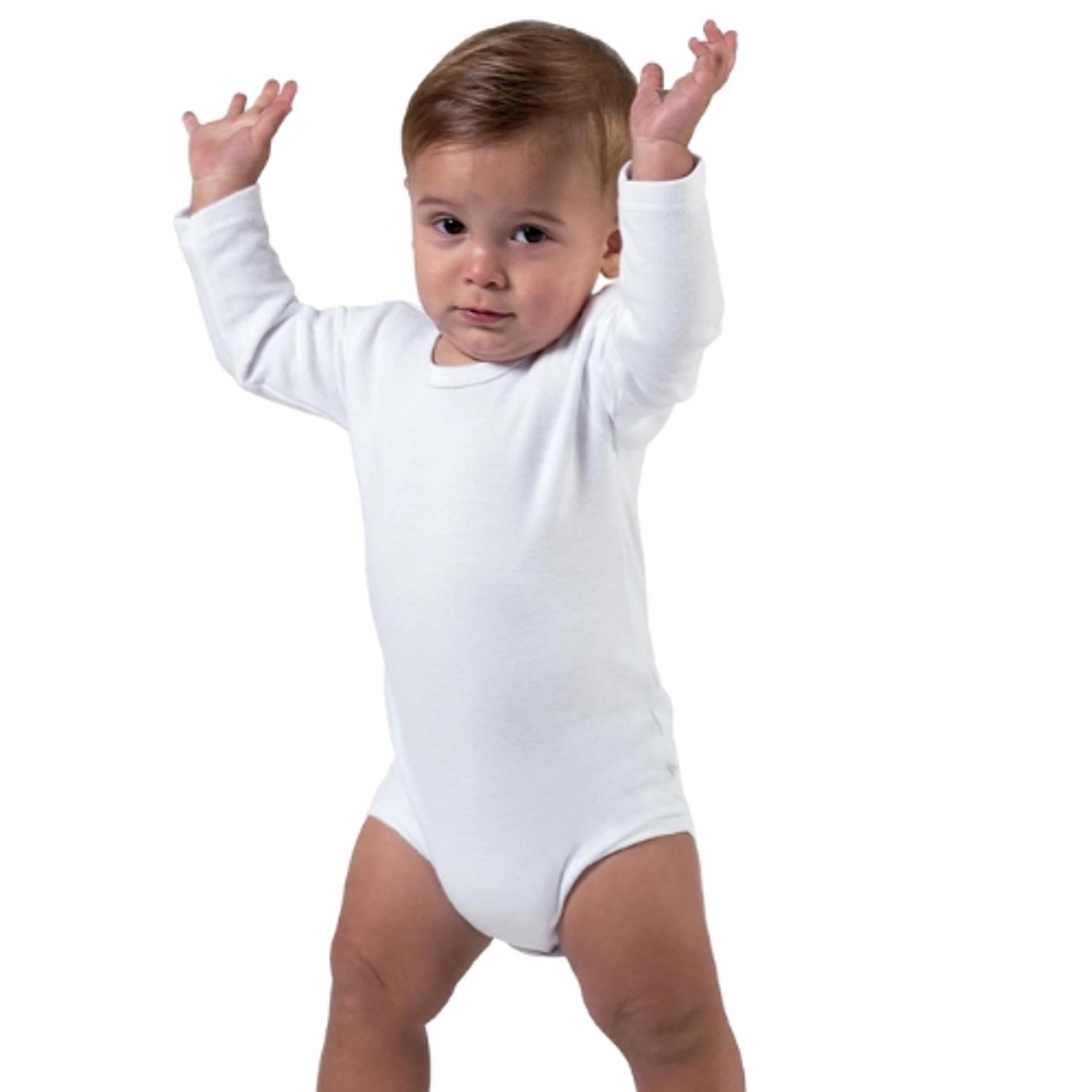GENERICO Body Blanco Bebe Pilucho Manga Larga Nina Nino Cotton falabella