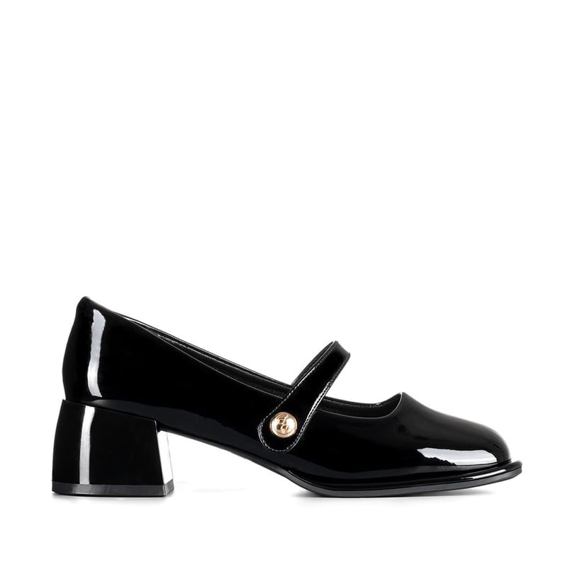 Zapatos Mary Jane Charol Negro Taco Mujer Weide Yl66 | Cuotas Sin Interés
