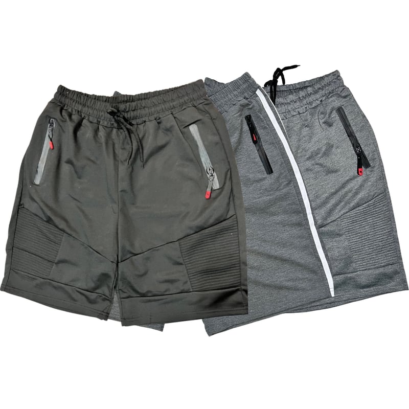 GENERICO - Pack 3 Shorts deportivo Hombre gris y negro