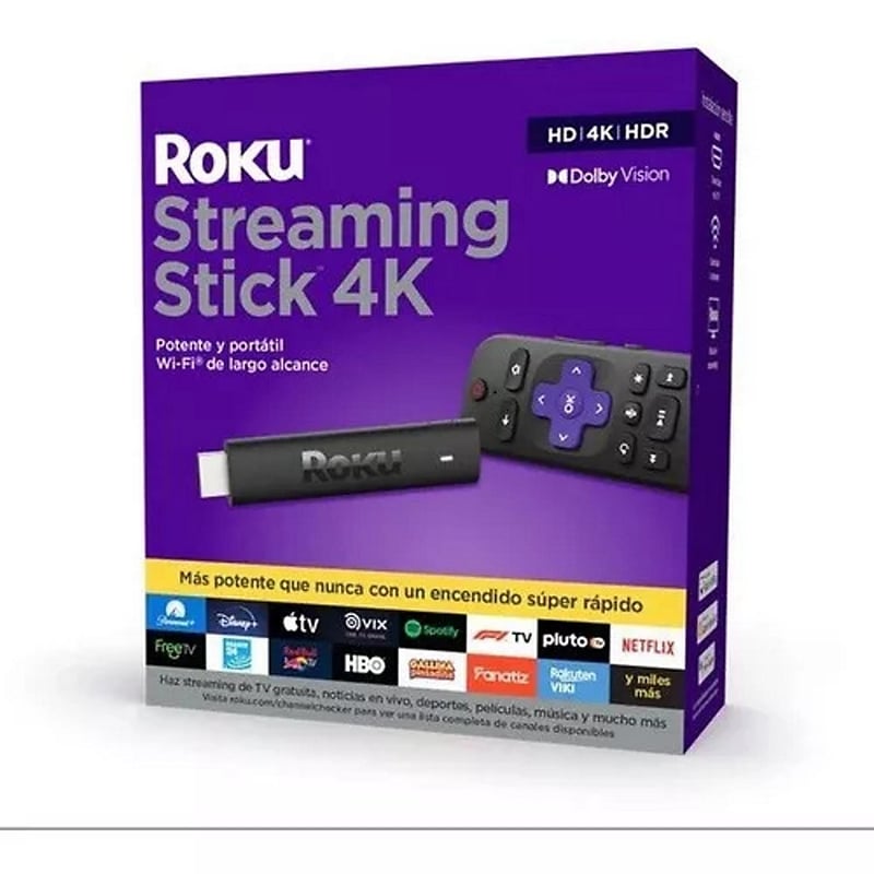 ROKU Roku Streaming Stick 4K HDR - Dolby Vision - Modelo 3820R 2021 ...