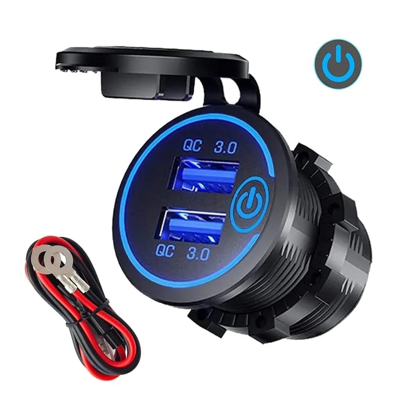 GENERICO - Cargador Usb Dual Qc 3.0 Para Empotrar Auto Buses Y Camiones
