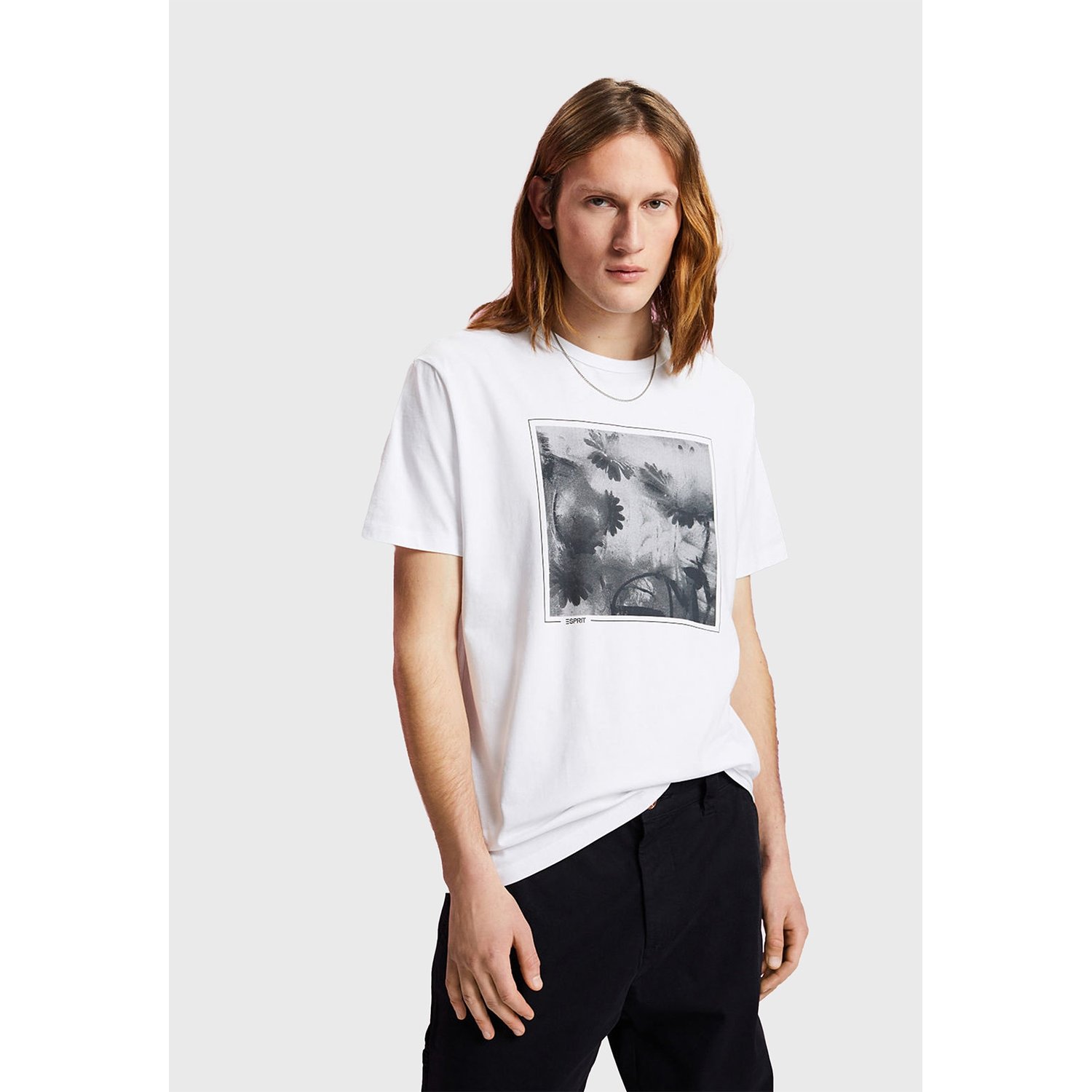 Polera De Algodon Sostenible con Estampado Hombre Esprit ESPRIT