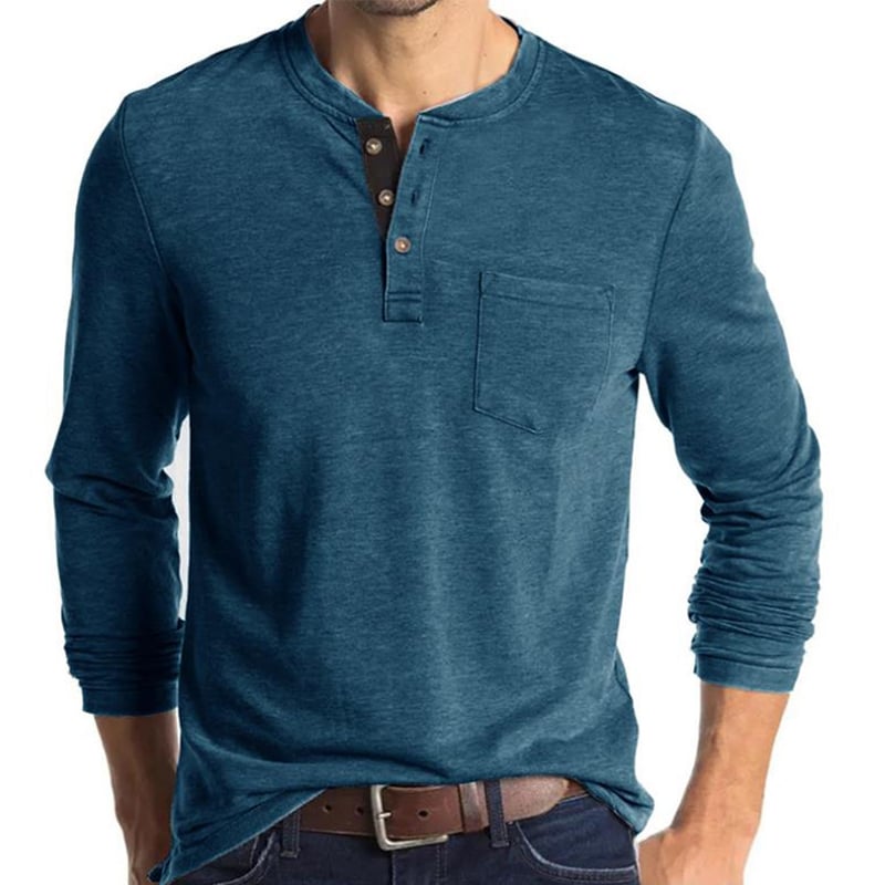 Polera manga larga con botones hotsell