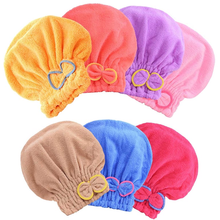 2 Gorros De Secado Rápido Para Niños | Microfibra Suave, Absorbente, Talla 19x23 Cm, Colores Caqui Y Blanco